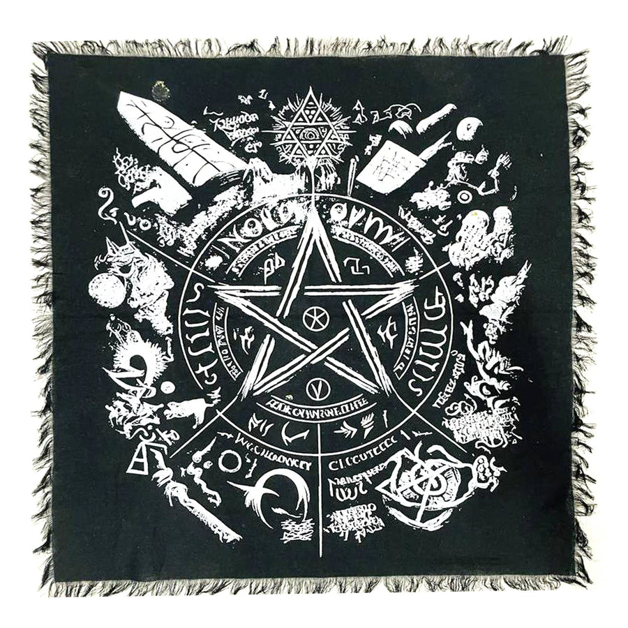 Pentagram Altar Cloth (24 x 24 in.)-Earth Fairy Holistics