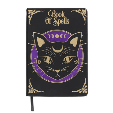 15321 Black Cat Mystic Mog Book of Spells Journal C/24-Earth Fairy Holistics