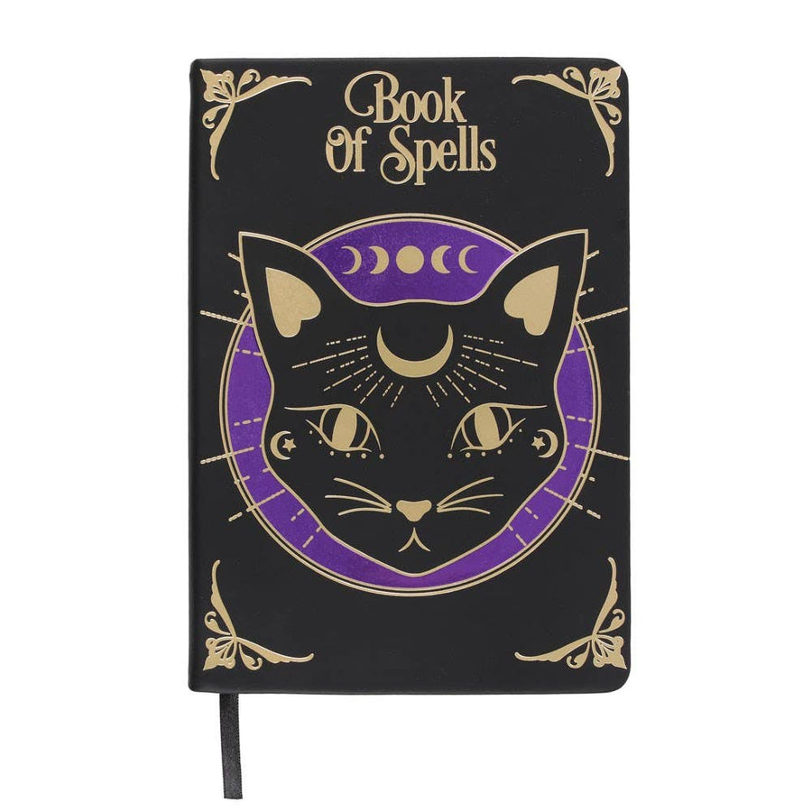 15321 Black Cat Mystic Mog Book of Spells Journal C/24-Earth Fairy Holistics