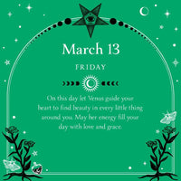 2026 Witch's Calendar: Daily Magick Day-to-Day Calendar by Barbara Meiklejohn-Free-Earth Fairy Holistics