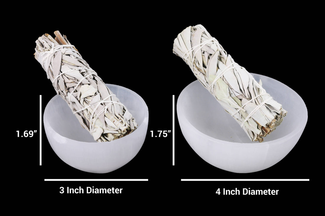 Deep Selenite Smudge Bowl (3 in.)-Earth Fairy Holistics
