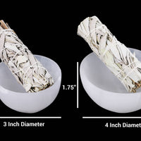 Deep Selenite Smudge Bowl (3 in.)-Earth Fairy Holistics