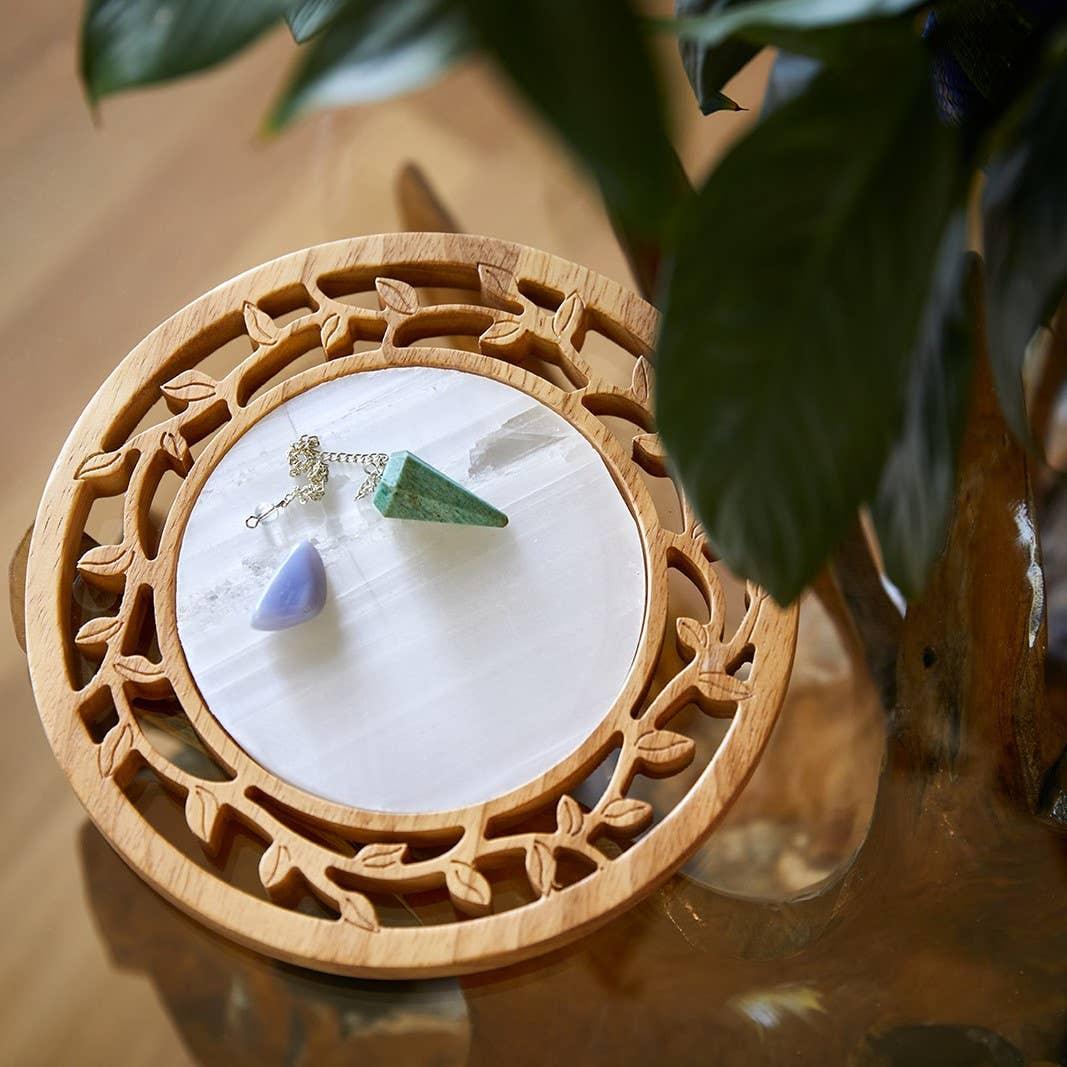 Decorative Selenite Plate-Earth Fairy Holistics