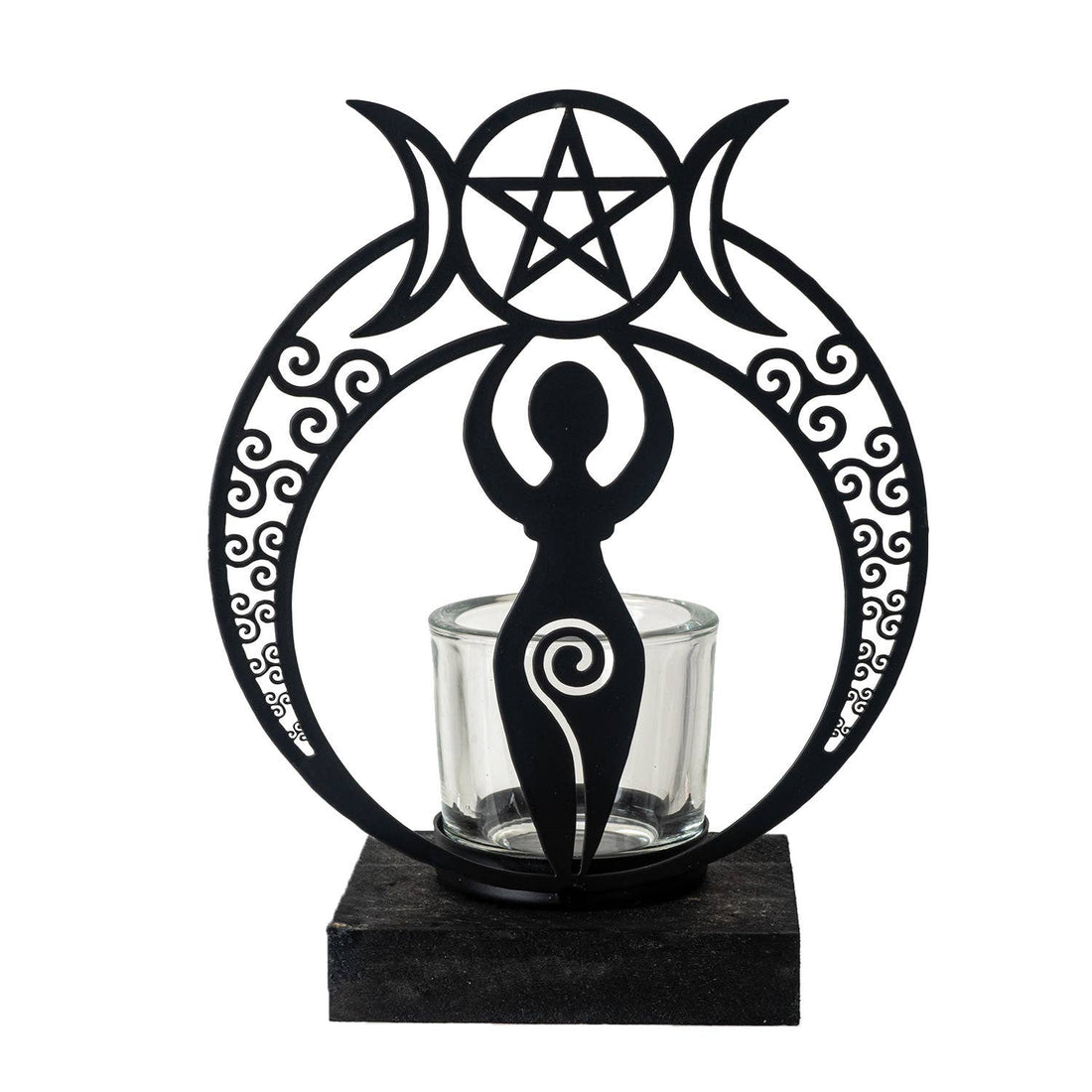 15880 Danu Goddess Tealight Holder-Earth Fairy Holistics