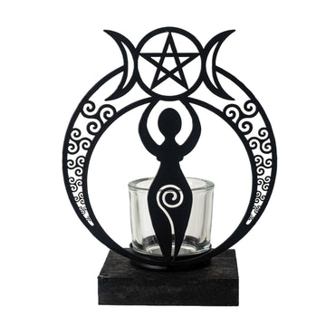 15880 Danu Goddess Tealight Holder-Earth Fairy Holistics