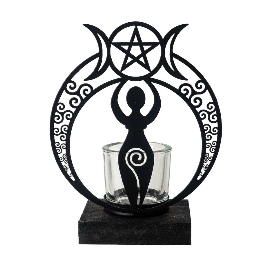 15880 Danu Goddess Tealight Holder-Earth Fairy Holistics