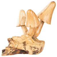 WOODEN 3 MUSHROOMS-Earth Fairy Holistics