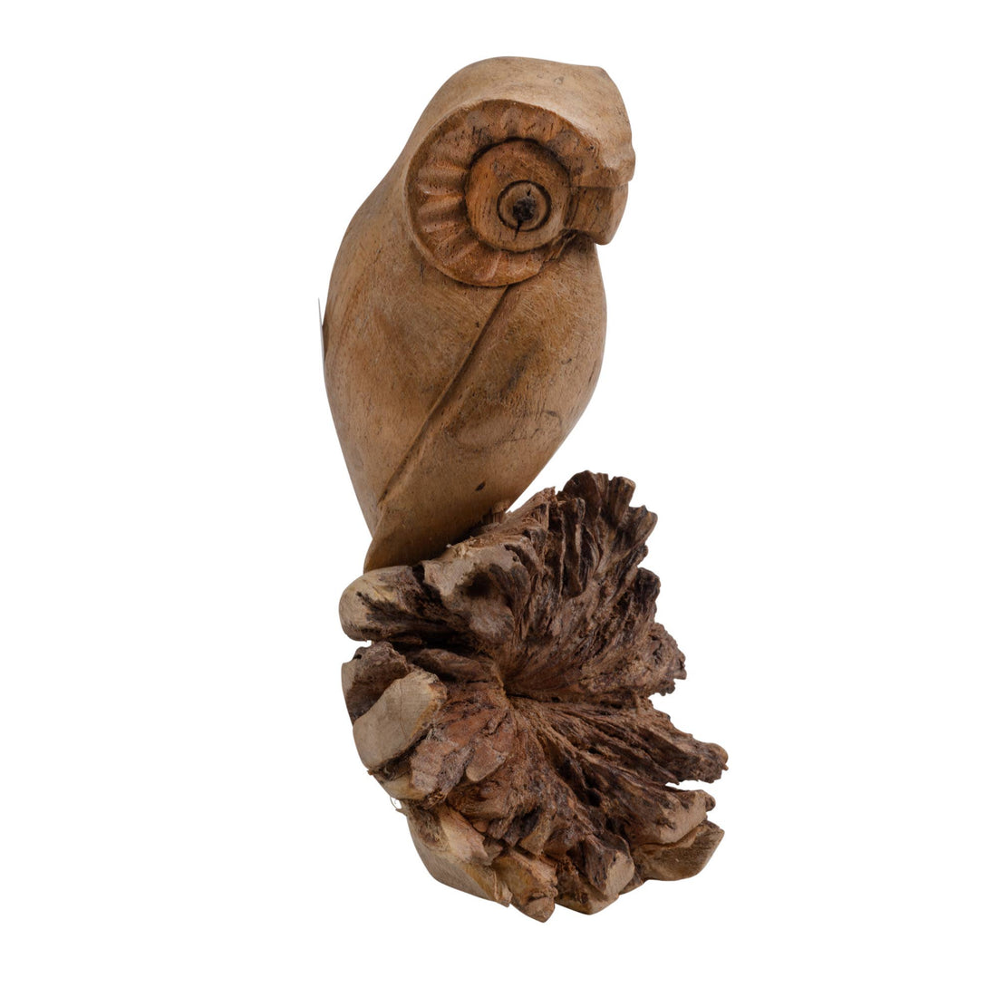 SMALL OWL ON WOOD BASE-Earth Fairy Holistics