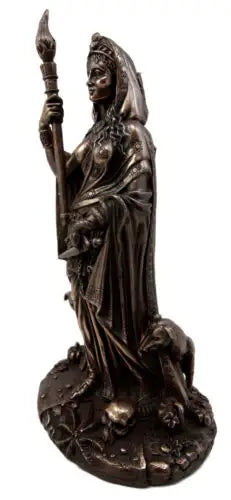 10722 Goddess Hecate Statue Bronze-Earth Fairy Holistics