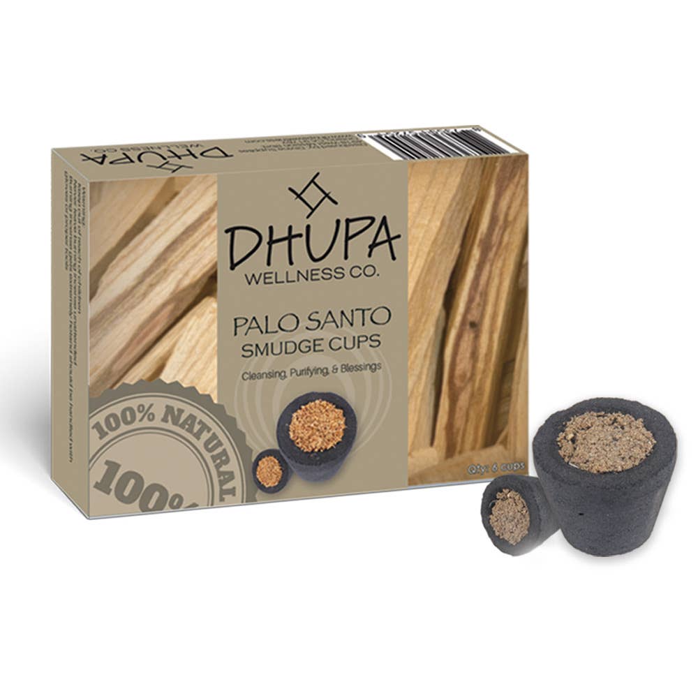 DHUPA - Palo Santo Smudge Cups Box (6)-Earth Fairy Holistics