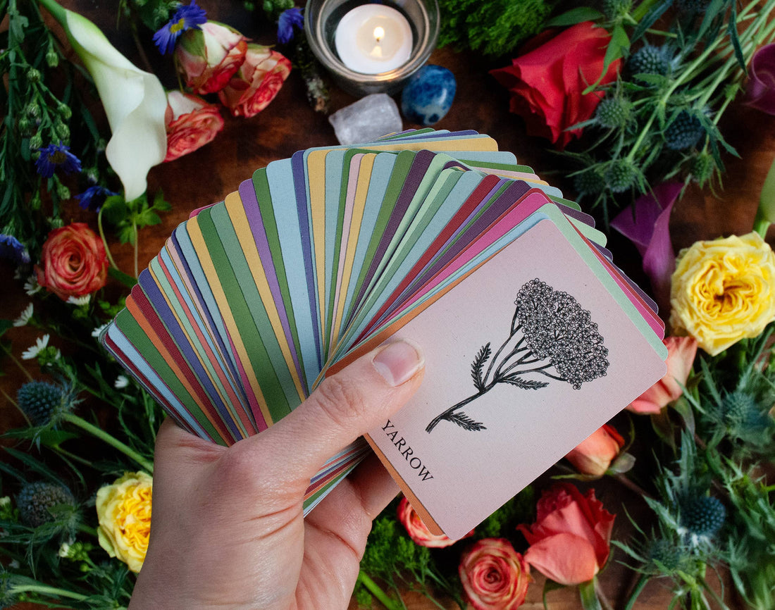 2.5" x 3.5" 60-Card Botanical Poetry Oracle Deck-Earth Fairy Holistics