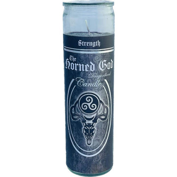 7 Day Glass Ritual Candle - the Horned God - Dragonblood-Earth Fairy Holistics