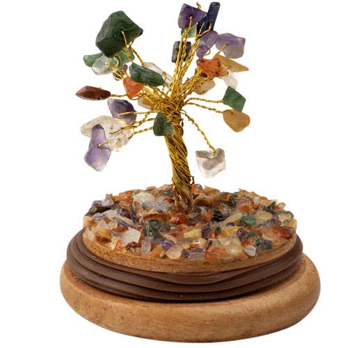 GEMSTONE TREES IN A GLASS DOME-Earth Fairy Holistics