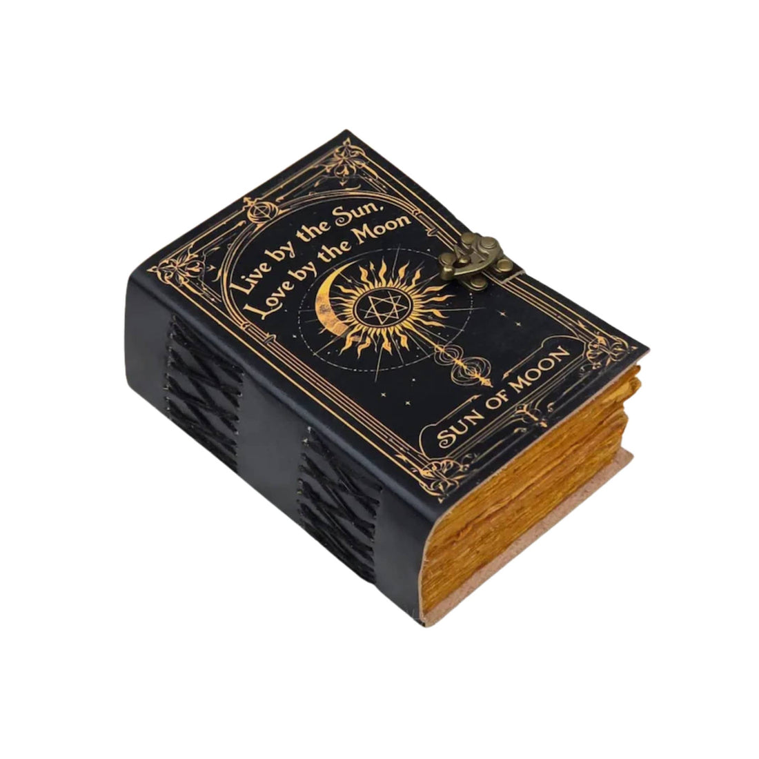 Leather Spellbook Dark Witchcraft Journal Diary Notebook-Earth Fairy Holistics