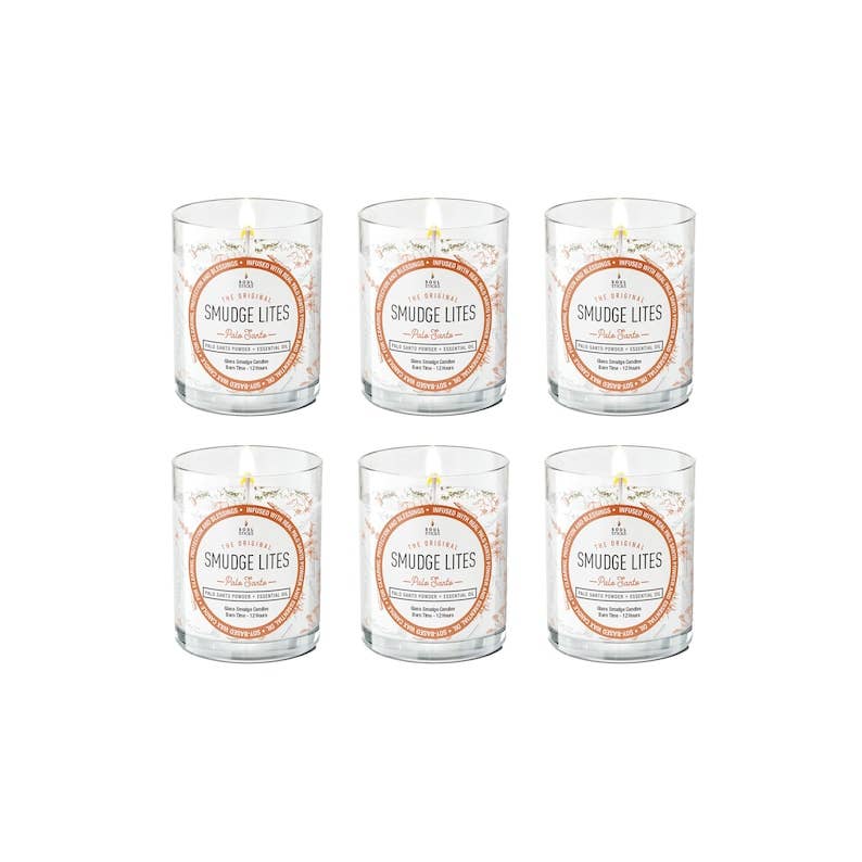 Soy Votive Candle, Palo Santo - Smudge Lites (6 pk.)-Earth Fairy Holistics