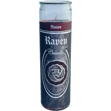 7 Day Glass Ritual Candle - Raven - Myrrh (Each)-Earth Fairy Holistics