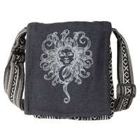 Black Sun & Moon Crossbody With Flap Closure-Earth Fairy Holistics