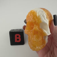 Orange Calcite Skulls