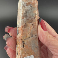 Peach Moonstone/Black Tourmaline Tower