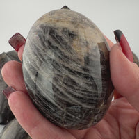 Black Moonstone Palm Stone