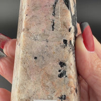 Peach Moonstone/Black Tourmaline Tower