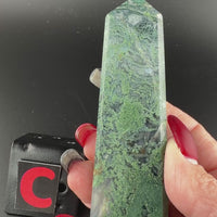 Moss Agate Obelisk Towers