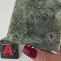 Moss Agate Cube
