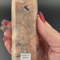 Peach Moonstone/Black Tourmaline Tower