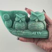 Amazonite Owl Carving