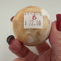 Peach Stilbite/Scolecite Spheres