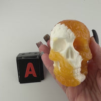 Orange Calcite Skulls