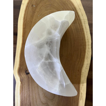 Satin Spar Moon Dish-Earth Fairy Holistics