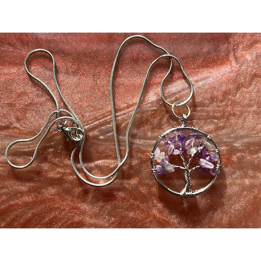 Amethyst Wire-Wrapped Tree of Life Pendant-Earth Fairy Holistics